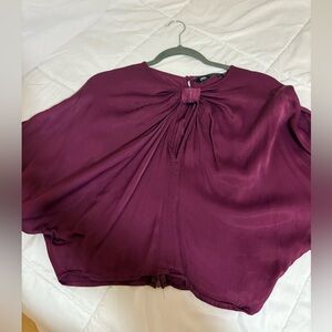Zara Women's Deep Burgundy Blouse